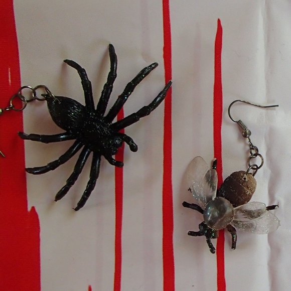 Fly Glitter Earrings Insect Halloween Handcrafted Entomology… - Picture 7 of 12